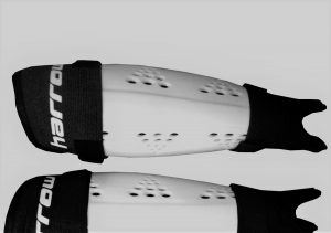 The Harrow probot shin guard is one of the simplest shin guards in the world of shins. The outer protective shell is made of one solid shell of plastic
