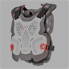 The Alpinestars A-1 Plus Chest Protector offers excellent upper body protection with an ultra-lightweight protective design. It features front and rear hard shell plates backed with bio-foam padding for a secure and comfortable fit.